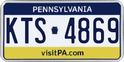 PA license plate KTS4869