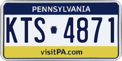 PA license plate KTS4871