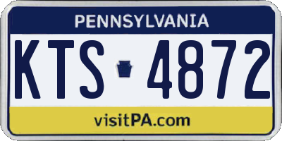 PA license plate KTS4872