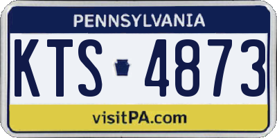 PA license plate KTS4873