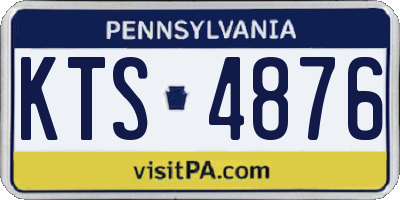 PA license plate KTS4876