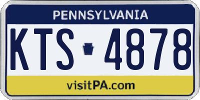 PA license plate KTS4878