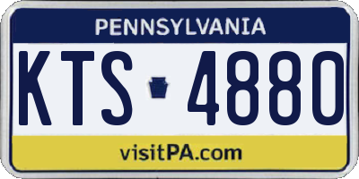 PA license plate KTS4880