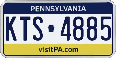 PA license plate KTS4885