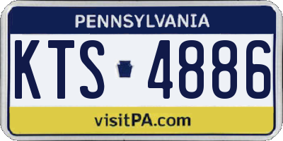PA license plate KTS4886