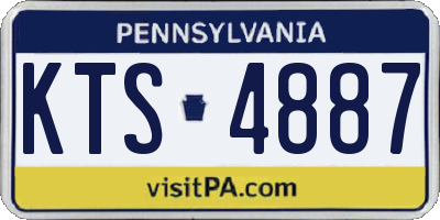 PA license plate KTS4887
