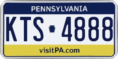 PA license plate KTS4888