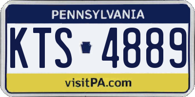 PA license plate KTS4889
