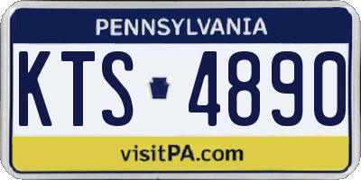 PA license plate KTS4890