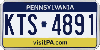 PA license plate KTS4891