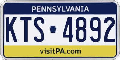 PA license plate KTS4892