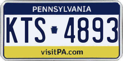 PA license plate KTS4893