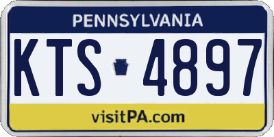 PA license plate KTS4897