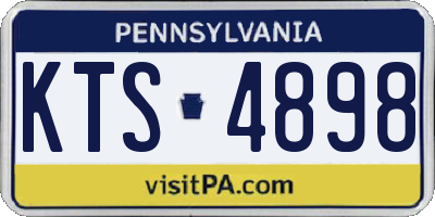 PA license plate KTS4898