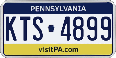 PA license plate KTS4899