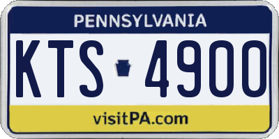 PA license plate KTS4900