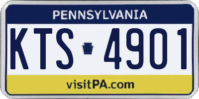 PA license plate KTS4901