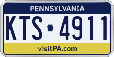 PA license plate KTS4911