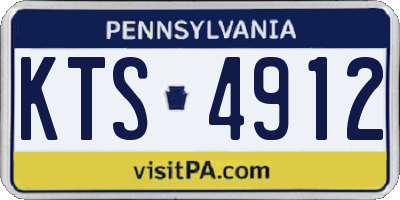 PA license plate KTS4912