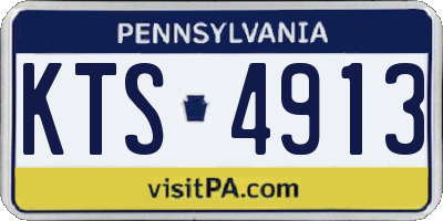 PA license plate KTS4913