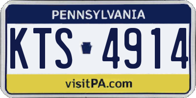 PA license plate KTS4914