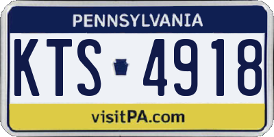 PA license plate KTS4918