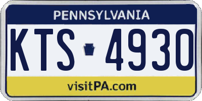 PA license plate KTS4930