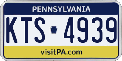 PA license plate KTS4939