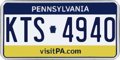 PA license plate KTS4940