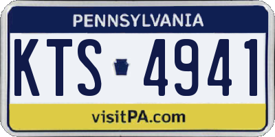 PA license plate KTS4941