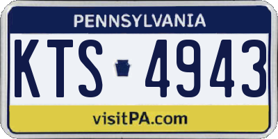PA license plate KTS4943