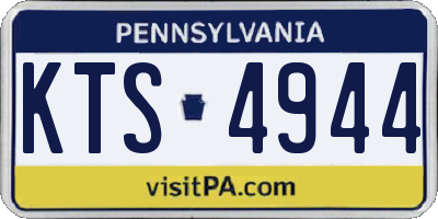 PA license plate KTS4944