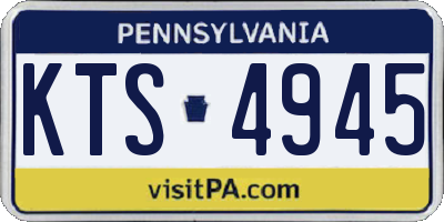 PA license plate KTS4945