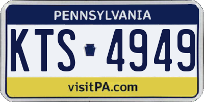PA license plate KTS4949