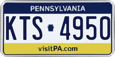 PA license plate KTS4950