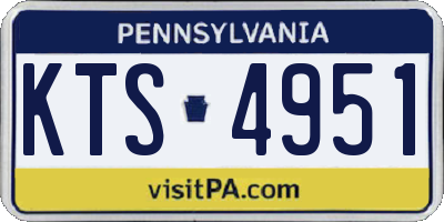 PA license plate KTS4951