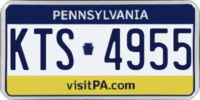 PA license plate KTS4955
