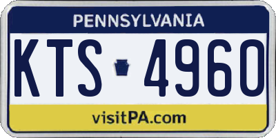 PA license plate KTS4960