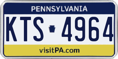 PA license plate KTS4964