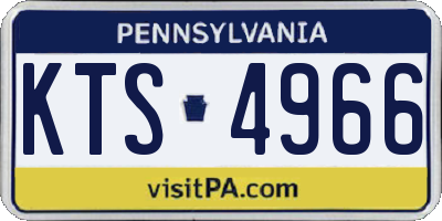 PA license plate KTS4966
