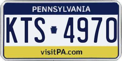 PA license plate KTS4970