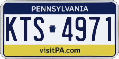 PA license plate KTS4971