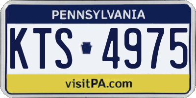 PA license plate KTS4975