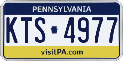 PA license plate KTS4977