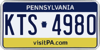 PA license plate KTS4980