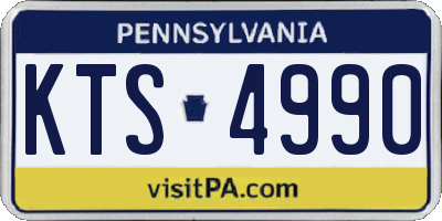 PA license plate KTS4990