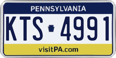 PA license plate KTS4991