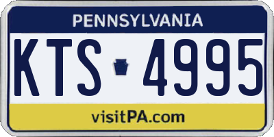 PA license plate KTS4995