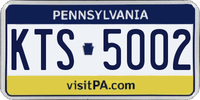 PA license plate KTS5002