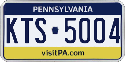 PA license plate KTS5004